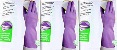 3 pack - Pair Of Clean Ones Premium Multi Purpose Non Slip Gloves 20 mil, Medium