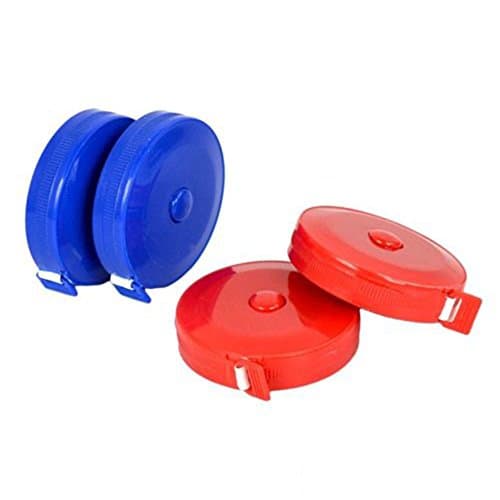 SeeDream Retractable Circular Ruler Tape Measure Reel for Clothes Height ( 2X79"/200cm)-Red and Blue Shipped Randomly