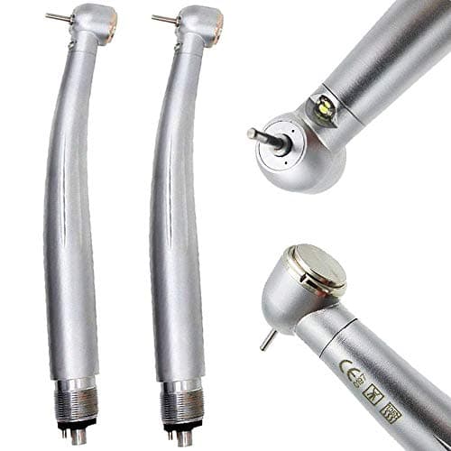 2pcs High Speed Air Tools LED Fiber Optic Hand Kits 4-Hole