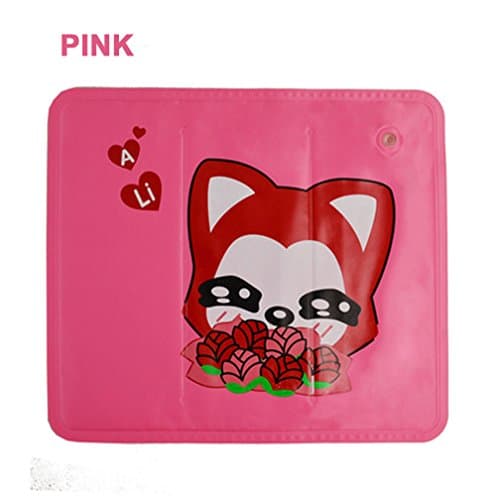 DOLIROX Small Sized Pet Dog Cooler Sleeping Pad Cooler Mat Ice Pad Cool Gel Non Toxic Pet Cushion Car Home Use Cooling Pad (Pink)