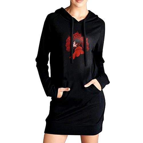 QUQLA Women's Hooded Pullover Sweatshirt Ruby Rose