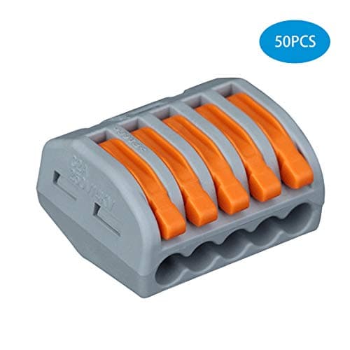 222-415 Lever Wire Nut Wire 5 Conductor Compact Connectors 50 Pack