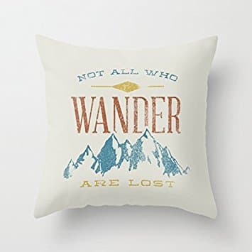 Burlap Pillow Covers Target Decorative Not All who Wander are Lost,Personality Quotes 18x18(inches) UpArtStore