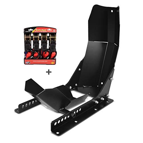 Motorcycle Front Wheel Chock with Ratchet Set compatible with Indian FTR 1200/ S, Scout/Bobber ConStands Easy Fix