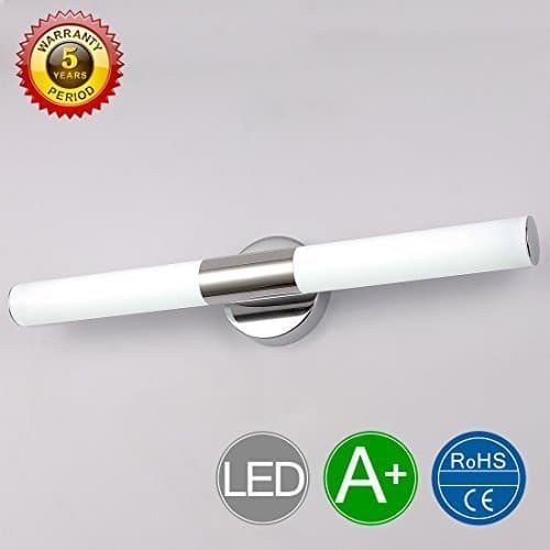 Bathroom LED vanity light 12W indoor Wall Sconces Mirror Vanity Lighting Fixtures Stainless Steel and Acrylic Bedside lamp Aisle lights, 23.6'' Daylight white 5800K