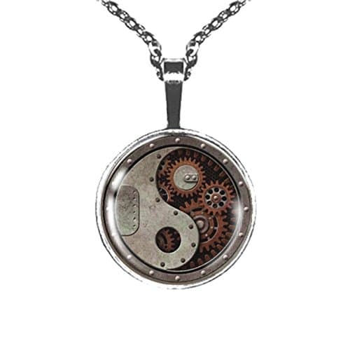 MiroGlas Clario Pendant Necklace (Clockwork Yin Yang)