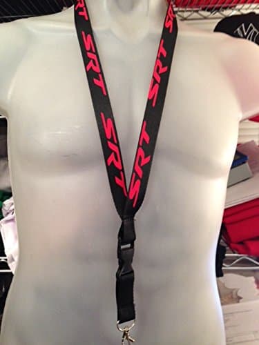 Srt Lanyard Key Holder R/t Hellcat Dodge (RED, LOGO SILVER)