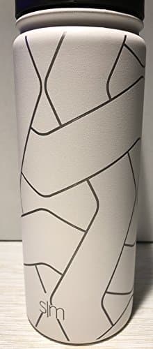 Simple Modern Summit Water Bottle 18oz Chug Lid with Handle Vacuum Insulated 18/8 Stainless Steel Powder Coated (White Maze)