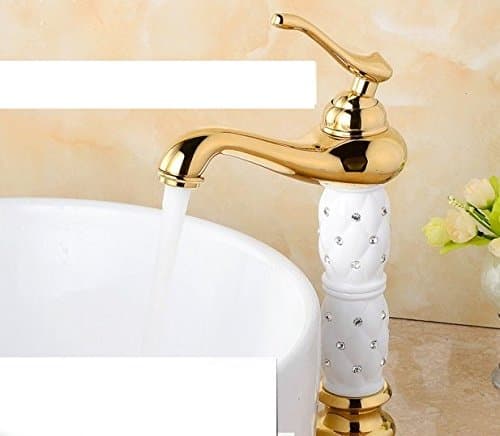 GBHNJ Taps Bathroom Basin Single Handle Single Hole Hot And Cold Mixer Gold Color V