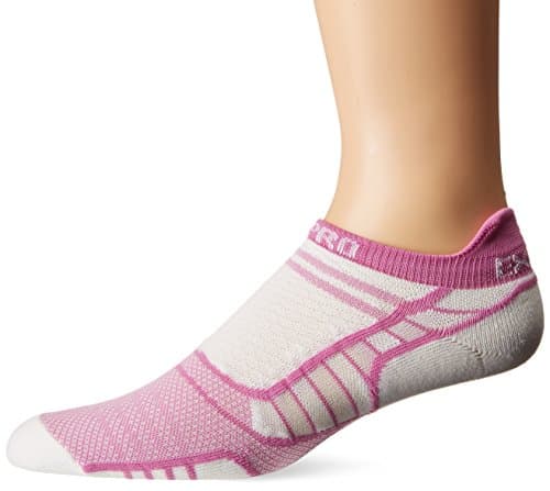thorlos Women's Experia ProLite Thin Padded No Show Tab Running Socks, Orchid, S