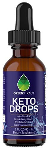 Keto Shred Liquid Drops, Weight Loss Support, Raspberry Ketone Fat Burner Blended with African Mango & Garcinia, Suppress Appetite & Cravings, for Men Women, 2 Fl Oz (60 ml)