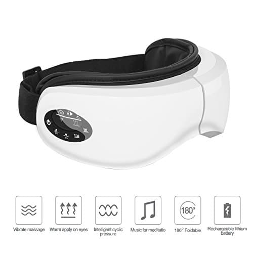 New Wireless Eye Massager with Intelligent Air Pressure,Multi-frequency Vibration Heating＆Music.Good for Dry Eyes