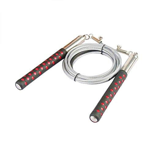 Bodybuilding Crossfit Handle training jump Speed (Black with red handle)