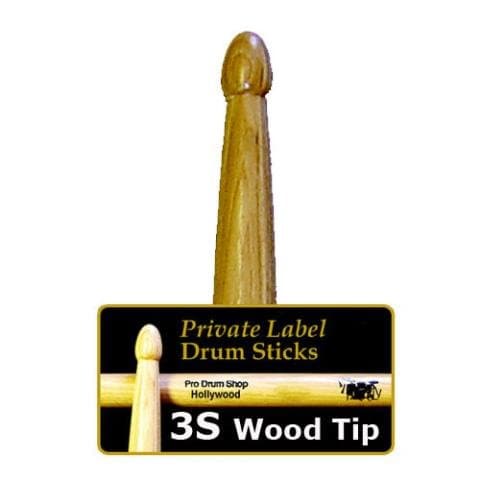 Pro Drum Shop Private Label Sticks - Model: 3S - Wood Tip