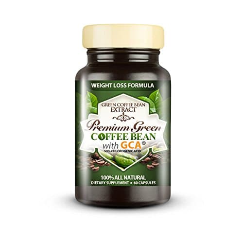 Premium Green Coffee Bean Extract 800 with GCA - 50% Chlorogenic Acid - 100% Natural Weight Loss Formula - 60 Capsules