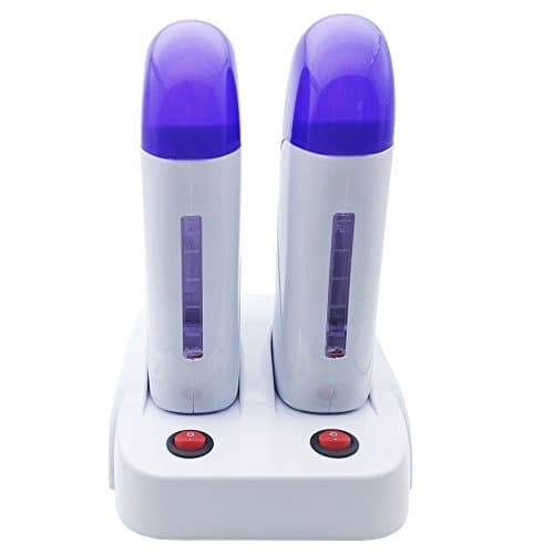 Hot Electric Epilator Base Double Roll On Refillable Depilatory Wax Heater Hot Body Hair Removal Depilation Waxing Set Machine