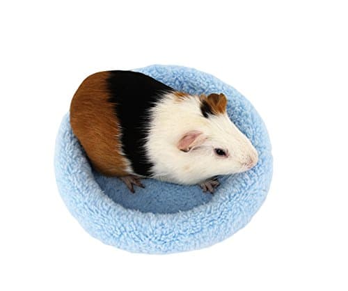 Hamster Bed Round Warm Sleep Mat Pad for Hamster Hedgehog Squirrel Guinea Pig Small Animals (S, Blue)