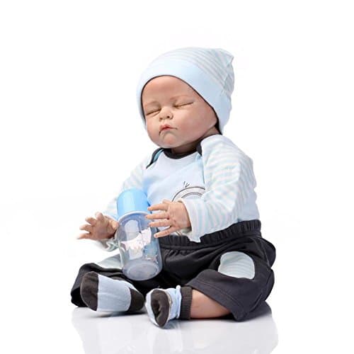 Hbtoys 22" Gentle Touch Alive Realistic Interactive Solid Silicone Reborn Baby Dolls