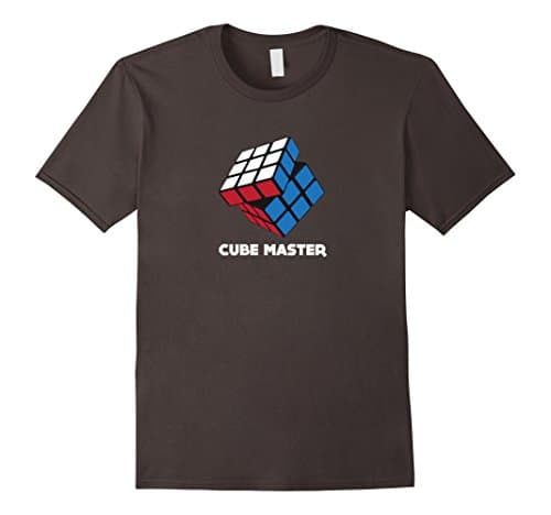 Men's Cube Master Speed Cube tshirt for Adults and Kids Speedcube Large Asphalt