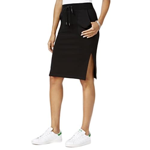 Chelsea sky Drawstring Pencil Skirt, Black, Size Large