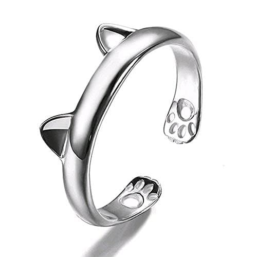 Cute Cat Woman Open Ring Adjustable Size FAST SHIPPING US (Paws and Ears)