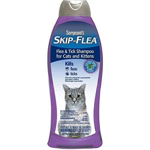 Sergeant's Skip-flea Flea & Tick Shampoo For Cats And Kittens, Coconut Berry Scent 18 OZ (Pack of 3)