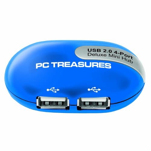 Digital Treasures USB Mini-Hub with 4 USB Ports (07209)