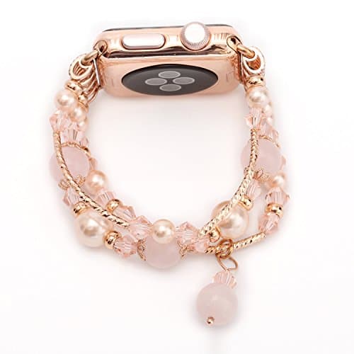 Agate Beads Wristband Strap Bracelet Unique Polishing Process Replacement Band For Apple Watch Series 1/2/3