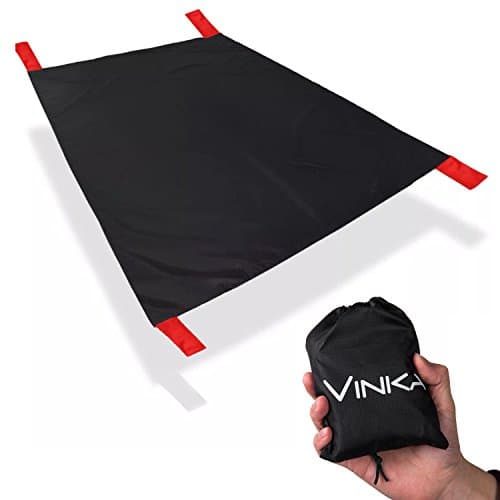 Vinka Compact Hiking Blanket Waterproof Nylon with 4 Side Pockets to Storge Trifles And Stay Anchored 43"x60" Sand Free Beach Blanket Hiking/Camping/Picnic Blanket