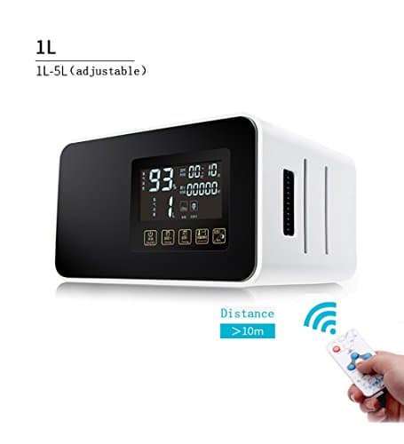 XuQinQin Oxygen Concentrator - Portable Oxygen Concentrator Generator Atomizing Output Oxygen Machine Air Purifier Home/Car Use with Remote Controller-1/2L Available Oxygen Generator (Size : 1L)