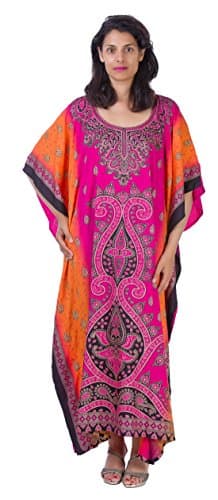 Sante Classics Women's Poly Microfiber Caftan Shani One Size Fuchsia