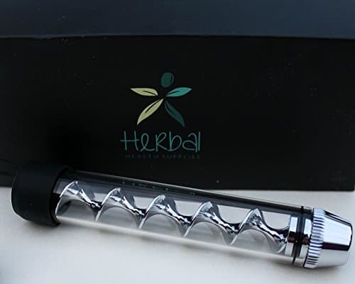 Twisty Glass Blunt - Silver with Cleaning Tool