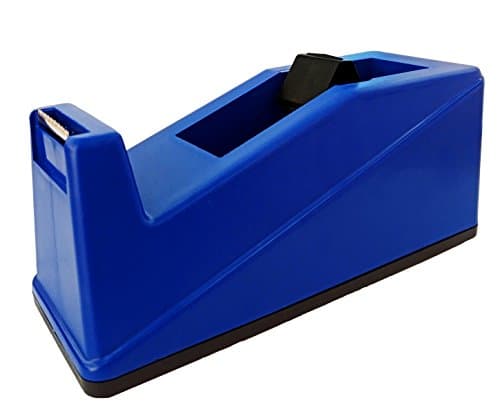 7TECH Desktop Tape Dispenser Adhesive Roll Holder with Weighted Nonskid Base Blue