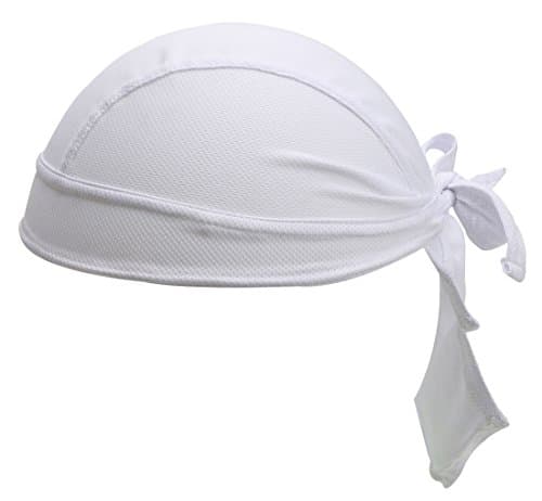 TESOON Unisex Motorcycle Biker Mesh Dew Rag Cooling Skull Cap White