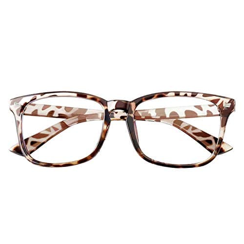 Blue Light Blocking Glasses Anti Eye Strain Minimize Headache UV Blocking Computer Reading Gaming Eyeglasses, Men/Women (Leopard)