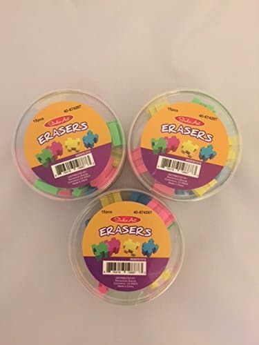 Vibrant Jigsaw Puzzle Erasers - 3 Pack (45 pcs) Bundle Value Pack, Classic Mini Jigsaw Puzzle Great for Kids and Adults, Connect Them Together as a Strand or Shape it into a Larger Piece of the Puzzle
