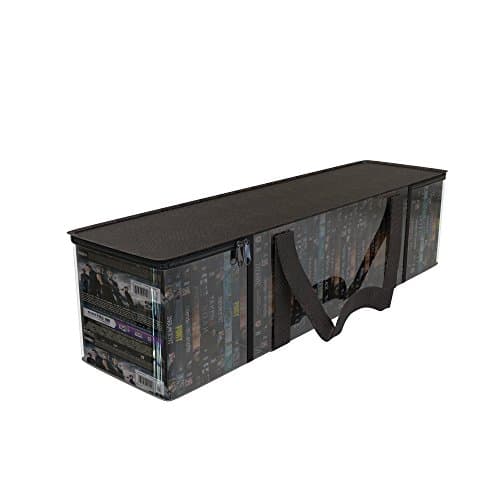 DVD Storage Bags (4 Pack) with Double Cross-Stitch Technology for Movies &amp; Games, Stackable DVD Holder, Eliminate Clutter, Portable DVD Storage Case, Easily Find Your Favorite DVDs at a Glance