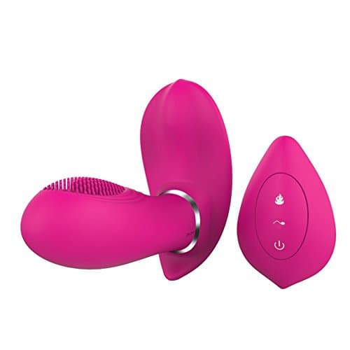 Female 15m Wireless Remote Control Strapless Wand Massagers,Multi-Speed Rechargeable Silicone USB Vib-rating Massaging Toys,Heating Function Power Dual Motor Vibrators