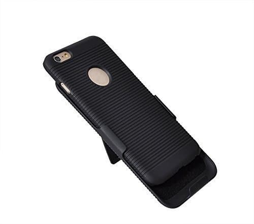 Locomotive Technology apple iphone 6 plus (Fits NEW 6 Plus S) Holster Case with Rotating Belt Clip, Black Color, (.3MM TEMPERED