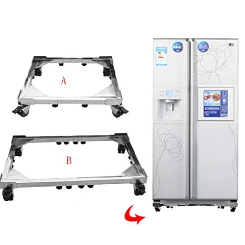 Chai jia Stainless Steel Removable Washing Machine Base Size Adjustable Refrigerator Bracket With Wheels Heightening Bracket (Size : B)