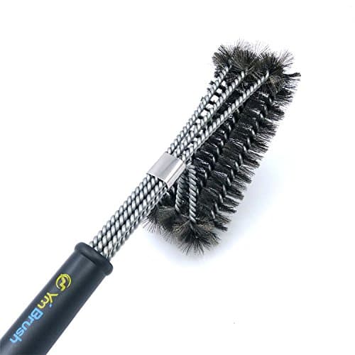 BBQ Grill Brush - ONLY 100% RUST PROOF DESIGN - Stainless Steel Wire Bristles with Strength Clip for Cleaning and Infrared Barbecue Grates - Long Handle by HDGGE