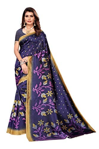 Aadvika mysore silk printed saree with blouse piece