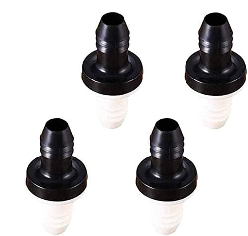 4 Pcs 10mm 3/8 inches Inline ABS One Way Water Non Return Check Valve for Fuel Gas Liquid Air