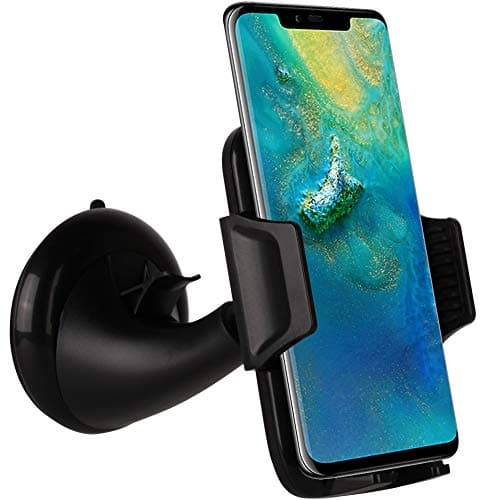 Xylo Adjustable MOUNT 360° Rotating In Car Windshield Holder For Your Huawei P20, P20 Pro & Lite, Mate 20, Mate 20 X & Mate 20 Pro Mobile Phone with Type C USB In Car Charger.