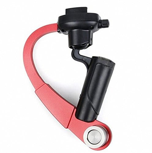 Mekingstudio Handheld Video Stabilizer Gimbal Stabilizer with Curve Grip for GoPro Hero 6 5 4 3 Black Session SJCAM Yi and More Action Cameras, Red