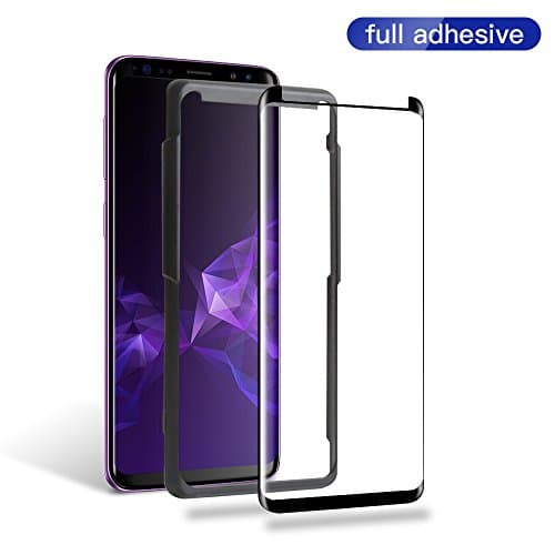 Oguard [Full Adhesive] Galaxy S9 Plus Tempered Glass Screen Protector, 98% Coverage [Easy application] [Case Friendly] 3D Curved HD Clarity Sensitive Touch for Samsung Galaxy S9+ Plus 6.2 inch (2018)