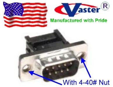 DB 9 IDC Connector, IDC Flat Ribbon Crimp Connectors DB9 Male