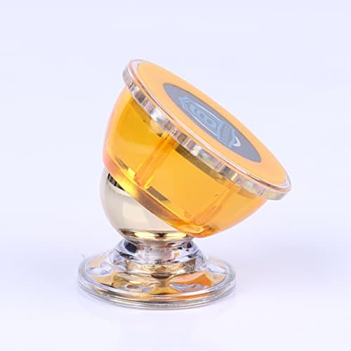 Blighty Car Mount, Mobile Bracket, New Design Strong Universal Magnetic Phone Holder ( 1 Car Mount, 2 Metallic Discs) 6 Fantastic Fashionable Colors To Match Your Car. (Orange)