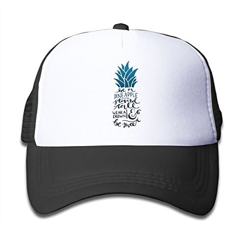 Jiajialiu Mesh Back Trucker Cap Be A Pineapple Adjustable Printing Cool Snapback Hat For Kids