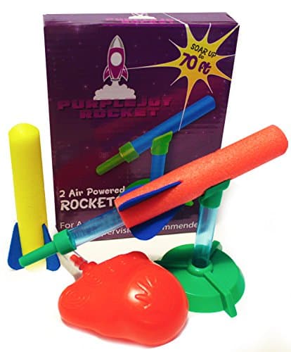 Rocket Launcher &amp; Air Powered Rocket Ship for Kids Set of 2 | Indoor Outdoor Toys for Boys and Girls